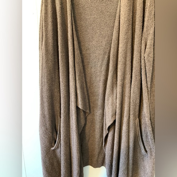 Barefoot Dreams Cozychic Lite Island Wrap Cardigan Style 903 Pockets Brown 2X - Picture 7 of 10